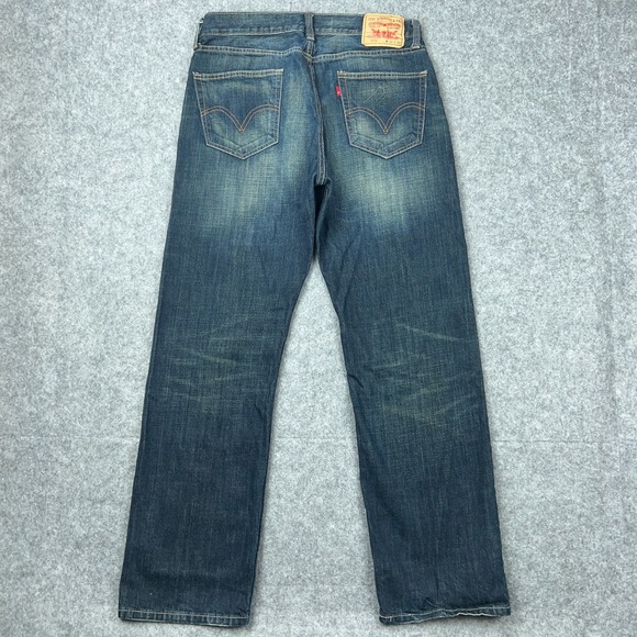 VTG Levi's Jeans Men 36x32 Blue 505 Straight Regular Faded Whisker Denim Pants - Picture 7 of 14